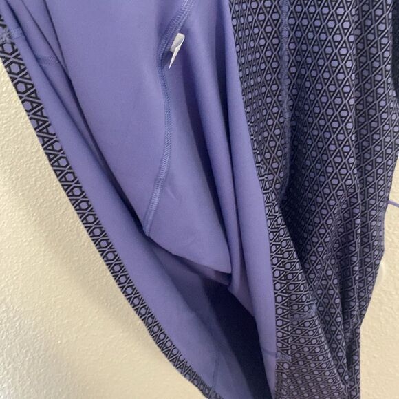 NWOT- Athleta-Ultimate Ease Fit And Flare Blue Purple Printed Dress- Size Small - Picture 10 of 15